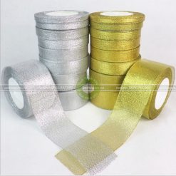 Ruy băng nhũ kim tuyến 1cm, 2cm, 3cm, 4cm, 5cm