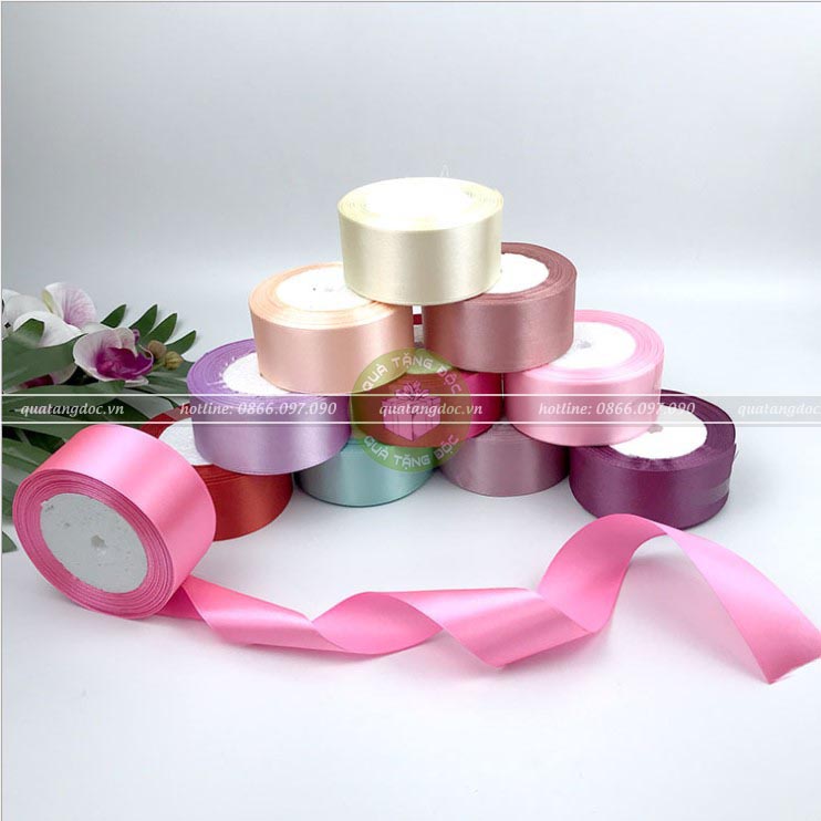 Ruy băng lụa trơn 4cm