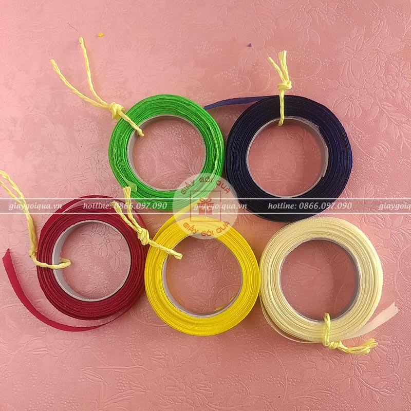 Ruy băng lụa 1cm trơn