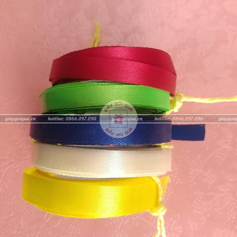 Ruy băng lụa 1cm trơn