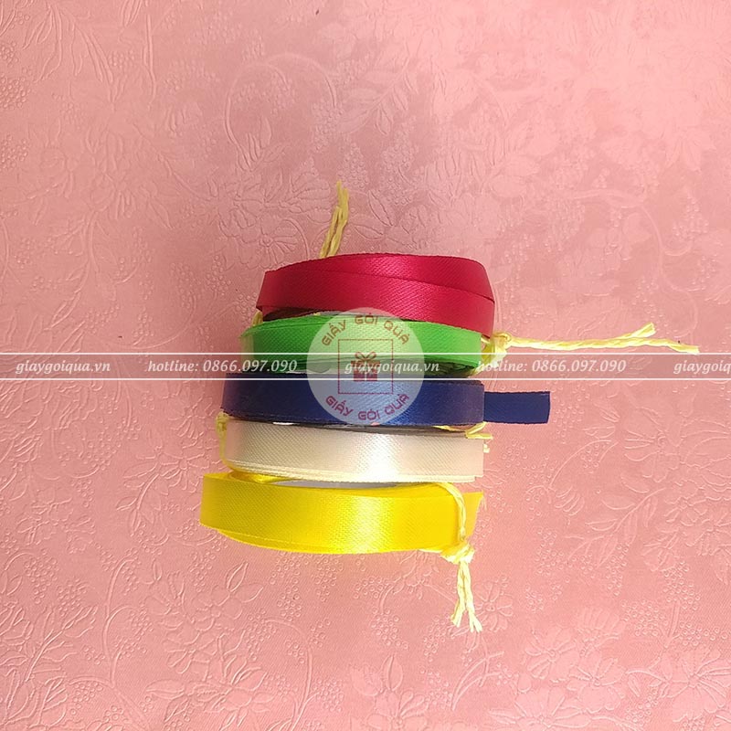 Ruy băng lụa 1cm trơn