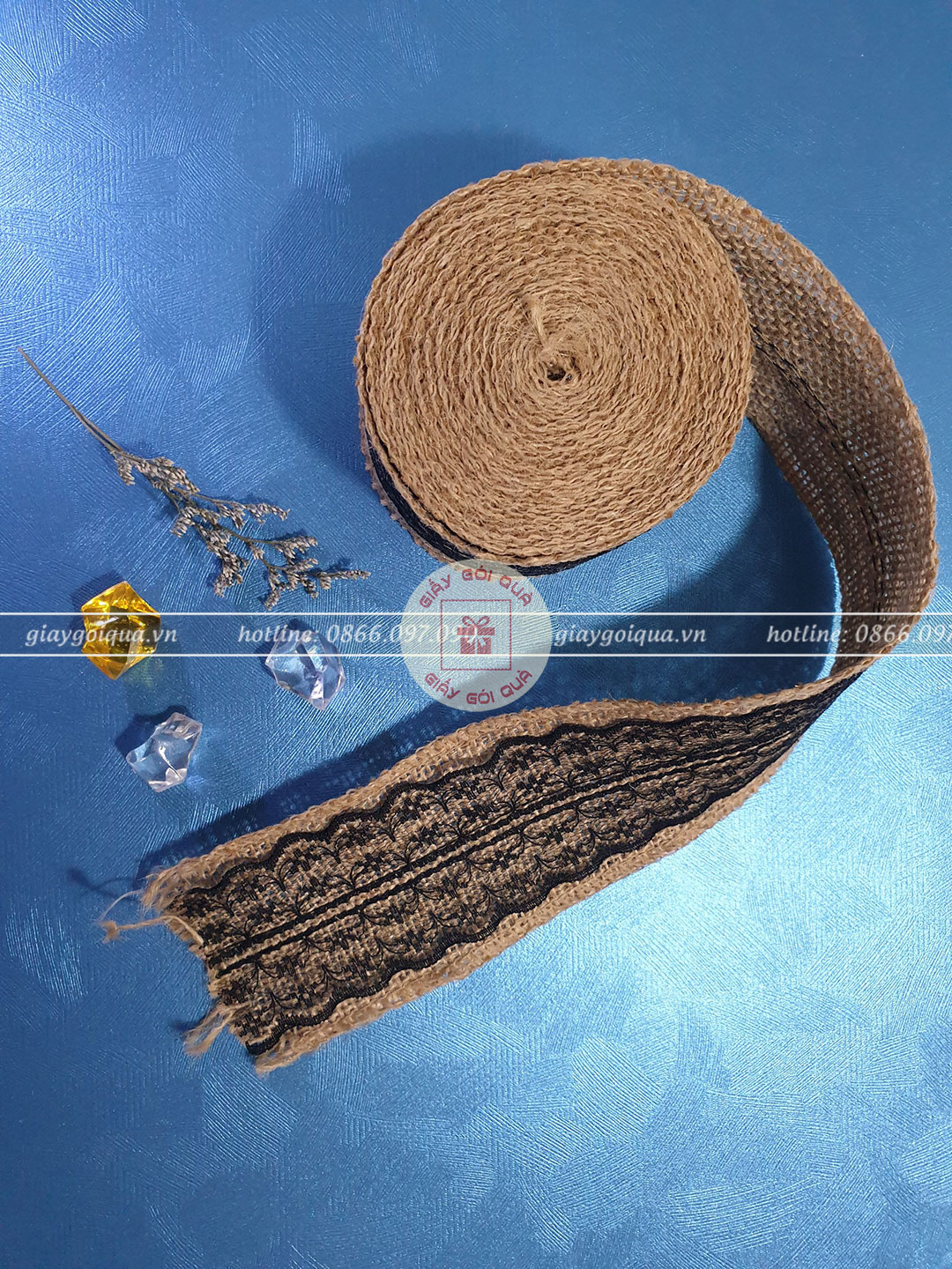 Ruy băng thừng thô ren 6cm