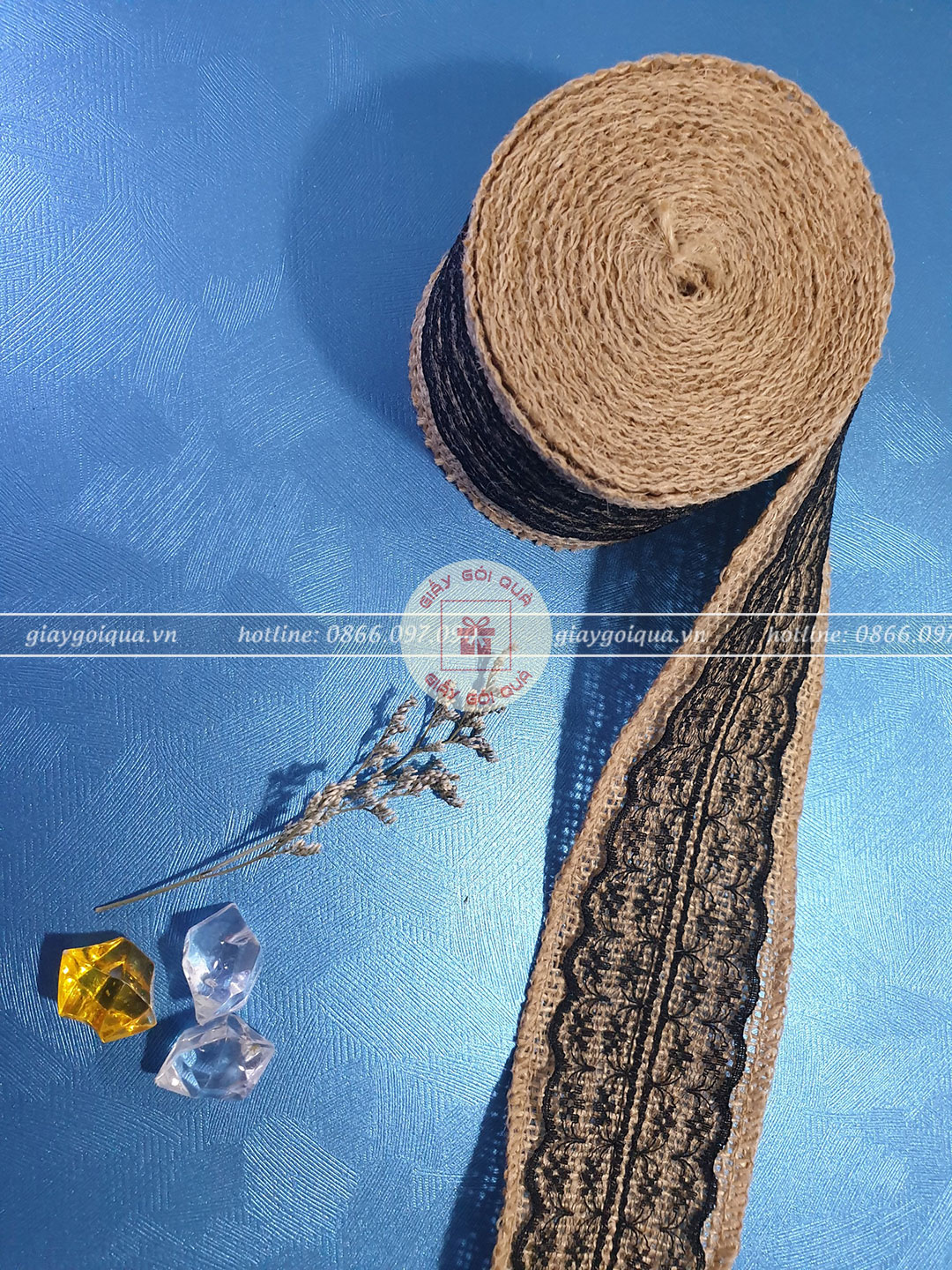 Ruy băng thừng thô ren 6cm