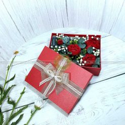Hộp quà hoa hồng, hộp quà valentine HQ17 – Kích thước 23x17x7