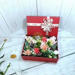 Hộp quà hoa hồng, hộp quà valentine HQ18 – Kích thước 23x17x7