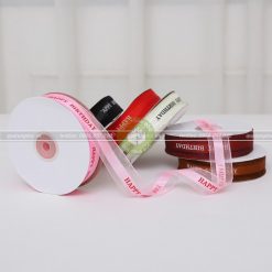 Ruy băng Happy Birthday voan pha lụa 2,5cm - RB32