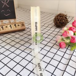 Ruy băng Happy Birthday voan pha lụa 2,5cm - RB32