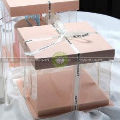 Ruy băng Happy Birthday voan pha lụa 2,5cm - RB32