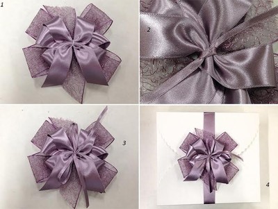 Hướng dẫn thắt nơ ruy băng lụa – Bước 4