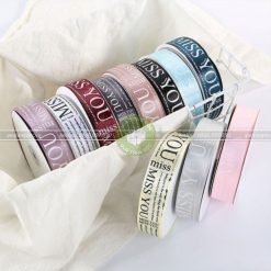Ruy băng lụa 2,5cm chữ Miss you - RB35