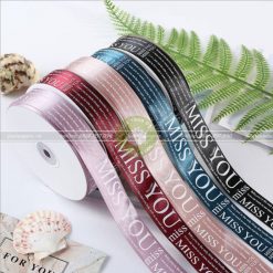 Ruy băng lụa 2,5cm chữ Miss you - RB35