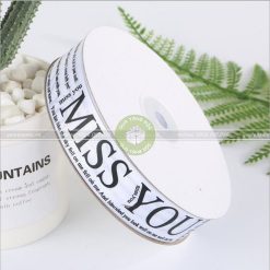 Ruy băng lụa 2,5cm chữ Miss you - RB35