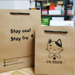 In túi giấy , túi kraft nâu, in túi đựng hàng xách tay