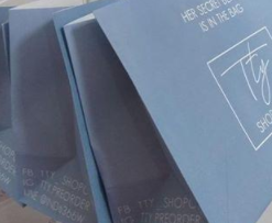 Túi giấy Kraft trắng – in Logo