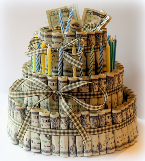 Bánh sinh nhật bằng tiền Bánh sinh nhật bằng tiền