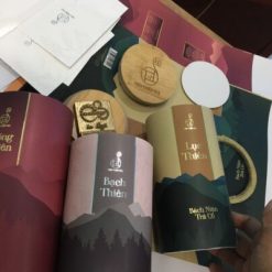 Hộp cứng trụ tròn để đựng trà – hộp trà Bạch Thiên