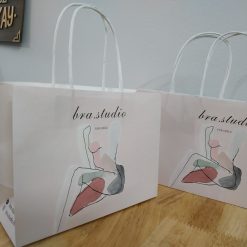 Túi giấy kraft trắng đựng quần áo