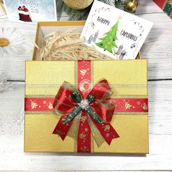 Hộp quà giáng sinh, trang trí cây thông noel HQGS3