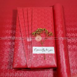 Giấy gói quà vân sò nổi cao cấp màu Đỏ - CC26