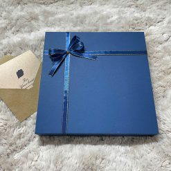 Set quà tặng Sổ da và Bút - Xanh dương Nơ 2 (SQ-SB-XD2)