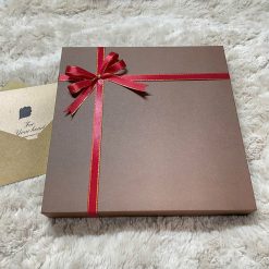 Set quà tặng Sổ da và Bút - Nâu bò Nơ 3 (SQ-SB-NB3)