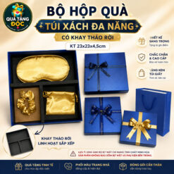 Bộ hộp đựng quà tặng túi xách đa năng với khay tháo rời – KT 23x23x4,5cm Bộ hộp đựng quà tặng túi xách đa năng với khay tháo rời – KT 23x23x4,5cm
