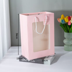 Túi giấy cửa sổ mặt kính mica size to 34x23x13cm